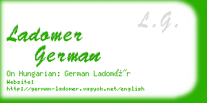 ladomer german business card
